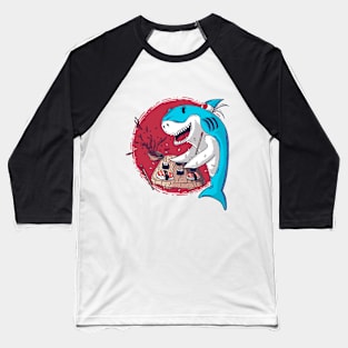 Sushi Shark Baseball T-Shirt